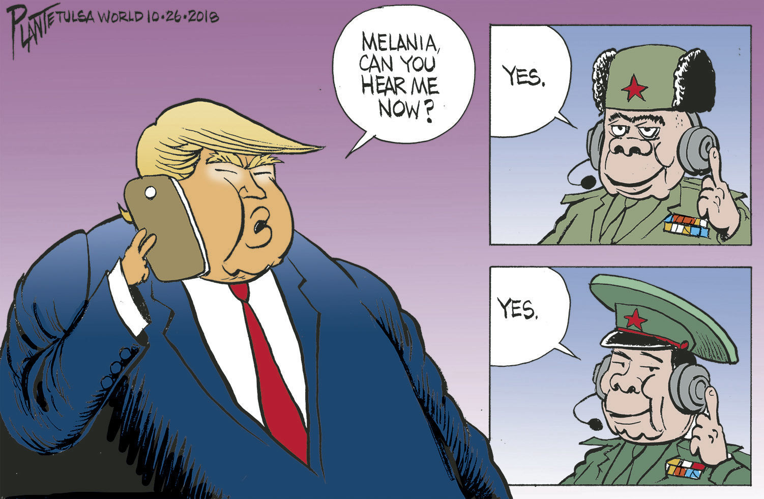 Bruce Plante Cartoon: Trump's phone
